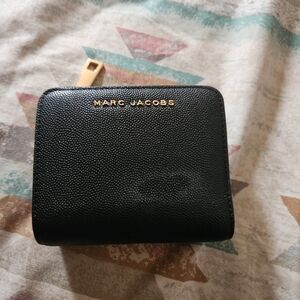 Marc Jacobs Black Wallet with Gold Accents
